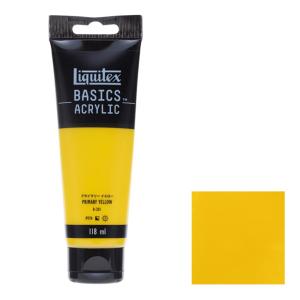 アクリル絵具Liquitex リキテックス ベーシックス プライマリーイエロー B-201  単一顔料 118ml チューブ