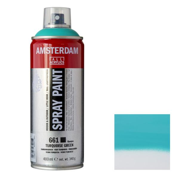 アムステルダム スプレーペイント 400ml #661 ターコイズグリーン （ターレンス アクリリッ...