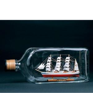 ウッディジョー木製帆船模型ボトルシップ日本丸[レーザーカット加工]※瓶はキットに含まれていません