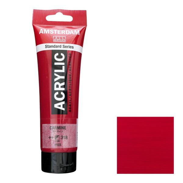 アムステルダム アクリリックカラー 120mL カーマイン T1709-318 スタンダードカラー
