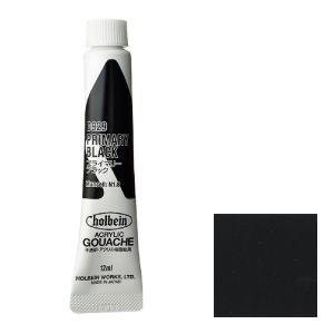 6本セット ホルベイン アクリリック ガッシュ 12ml D929 プライマリー ブラック