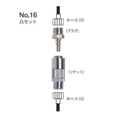 ホルベイン トリコン ワンタッチカプラー No.16 凸セット 564216