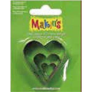 抜き型3点セット（大・中・小 各1）金属製 221 長方形 （Makin's