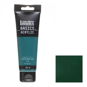 アクリル絵具Liquitex リキテックス ベーシックス フタロシアニングリーン B-030  単一顔料 118ml チューブ
