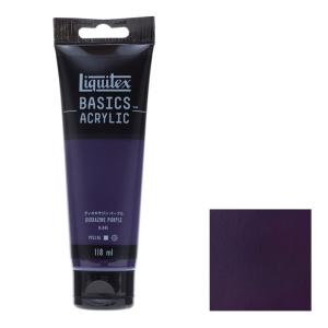 アクリル絵具Liquitex リキテックス ベーシックス ディオキサジンパープル B-045  単一顔料 118ml チューブ