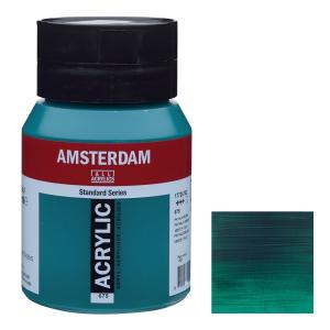 アムステルダム アクリリックカラー 500ml #675 フタログリーン