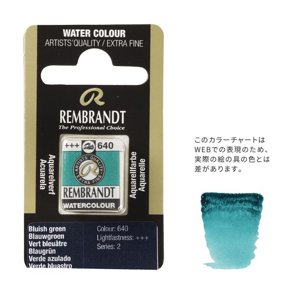 レンブラント固形水彩 640 ブルーイッシュグリーン (T0586640-1)