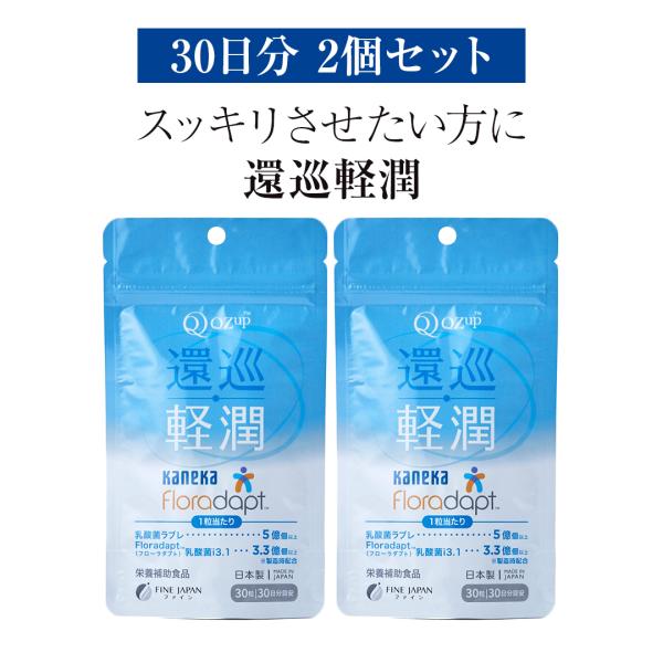 2個セット 還元型 コエンザイムQ10 還巡軽潤 約30日分 乳酸菌ラブレ 乳酸菌 サプリメント 健...