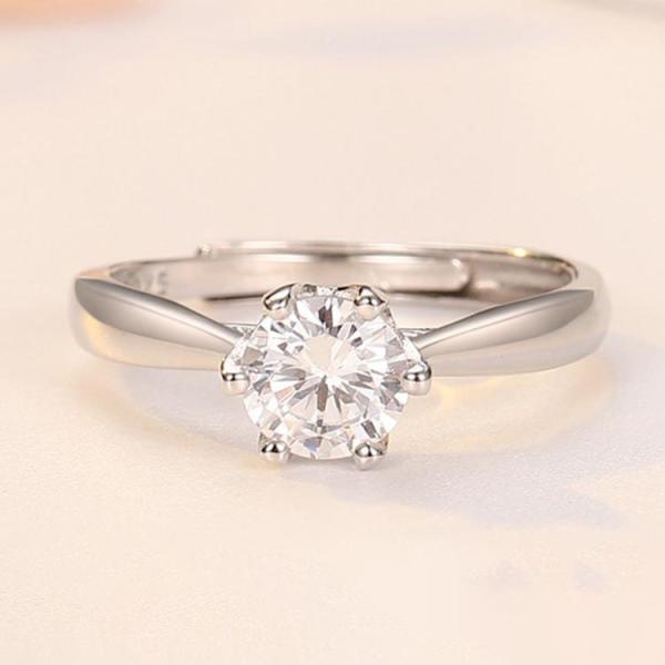 指輪 レディース 一粒ダイヤ 0.8カラット 婚約指輪 ダイヤモンドcz 重ね付け フリーサイズ 女...