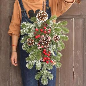 クリスマスリース クリスマス スワッグ 玄関飾...の詳細画像1