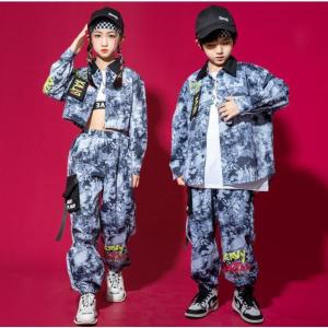キッズダンス衣装 セットアップ  迷彩柄  トップス