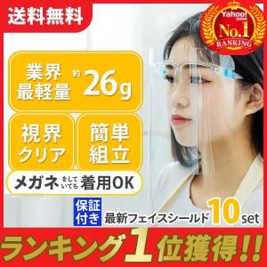 フェイスシールド メガネ型 医療用 メガネ 10枚