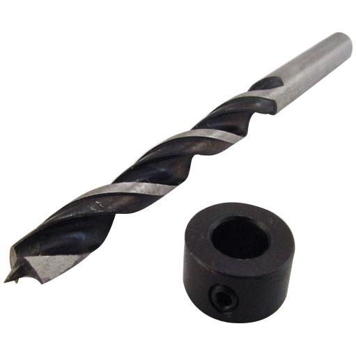 ストッパー付 木工用ドリル 径8×6mm軸 ※取寄品 サンフレックス W-1408