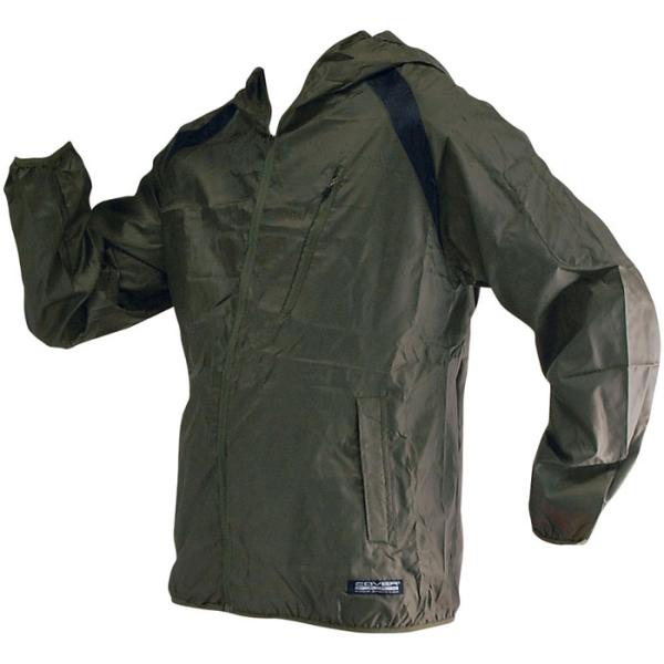 レインウェアポリリップフルジップ グリーン M 取寄品 COVER WORK F862