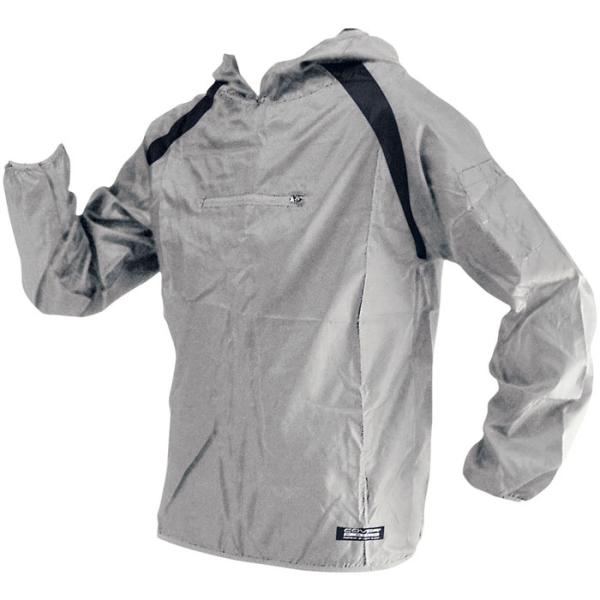 レインウェアポリリップハーフジップ グレー 3L 取寄品 COVER WORK F860