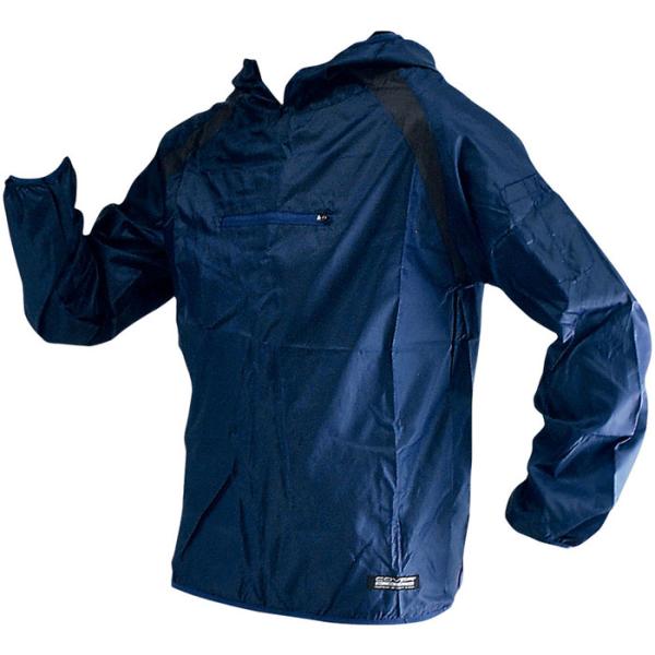 レインウェアポリリップハーフジップ ネイビー 3L 取寄品 COVER WORK F860