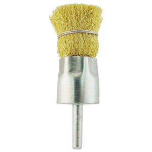 軸付筆型ワイヤーブラシ 25mm径 真鍮線 ※取寄品 サンフレックス No.4205
