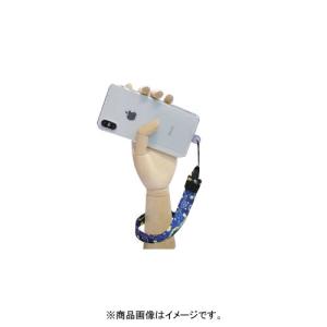 スマホペタスト 平織リストストラップ ブルー 取寄品 ムサシトレイディング PS04M｜arde