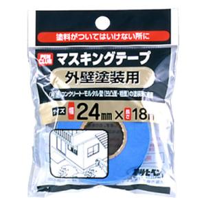 PCマスキングテープ 24mm×18m 外壁塗装用 取寄品 アサヒペン 220035