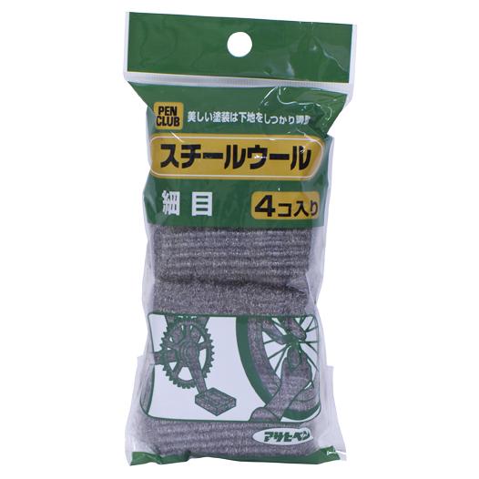 PCスチールウール 細目 4個入 取寄品 アサヒペン 901088