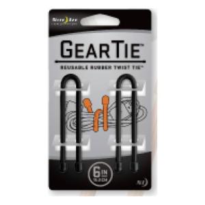 ギアータイ 2P 全長152mm×直径6mm ブラック NITEIZE(ナイトアイズ) NI0180...