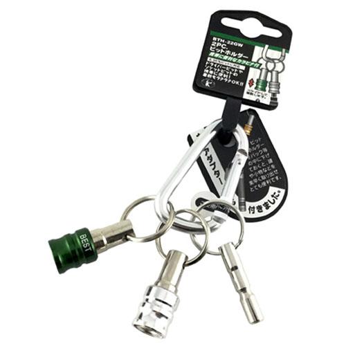 ベスト 2pcビットホルダーカラビナ付 グリーン ベストツール BTH-22GW