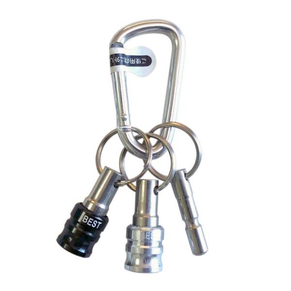 2pcs.ビットホルダー(カラビナ付) 黒 BTH-22LW 取寄品 ベストツール BTH-22BL...