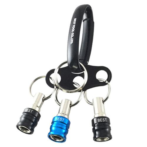 ベスト 3pcビットホルダーオーバルカラビナ付 ブルー ベストツール BTH-3BBL