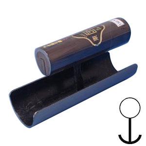 中首 外丸ラオ面引鏝 本焼 長さ120mm×径20mm 黒柄 受注生産品 カクマン(本職用) 736