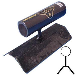 中首 角面引鏝 本焼 120mm×20.0mm 黒柄 受注生産品 カクマン(本職用) 742