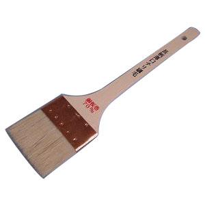 長柄薄口チリ刷毛 銅板巻 白毛 70mm イノウエ IS-1001