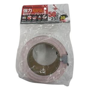 強力貼付テープロッド テープカッター付 長さ25m×幅50mm 赤白30cm ※取寄品 ビッグマン
