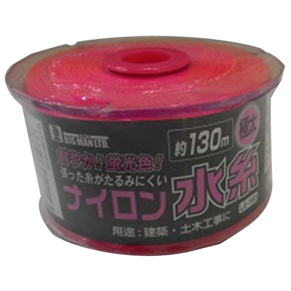 リール巻ナイロン水糸 極太 ピンク 1.2mm×130m ビッグマン LE-190