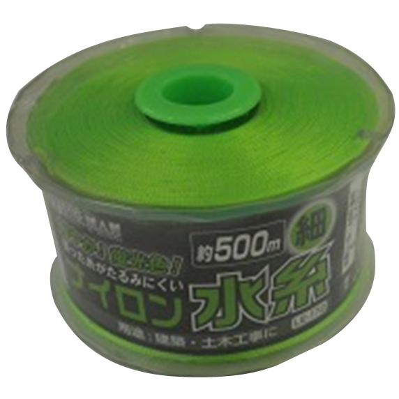 リール巻ナイロン水糸 細 グリーン 0.5mm×500m ビッグマン LE-172