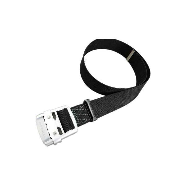 アルミスライドバックル胴ベルト 黒色 長さ1200ｍｍ 幅50ｍｍ 取寄品 ポリマーギヤ Arumi