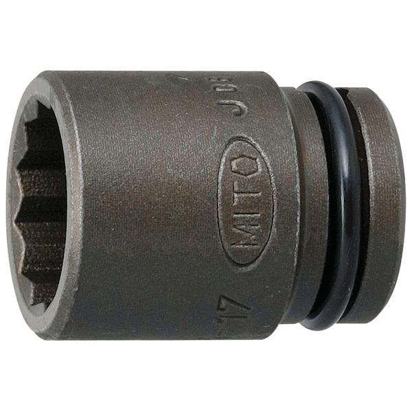 3/8 インパクトレンチ用ソケット スタンダードタイプ(12角)19mm ※取寄品 MITOLOY ...