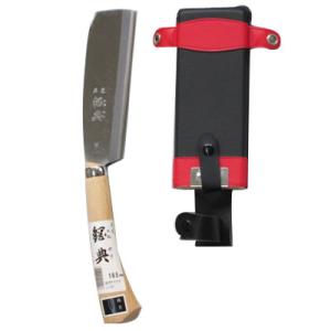 鋼典 両刃鞘鉈 鋼付 165 コブ柄 木鞘 五十嵐刃物工業 C-111