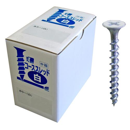 翼 コーススレッド 白 中箱入 全ネジ 3.9x25mm 1箱1000本価格 ※取寄品 ウイング 7...