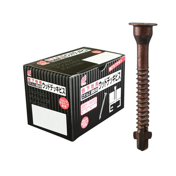 鉄下地用ステンレスウッドデッキビス 5.0x45mm 100本入 ウイング 7477