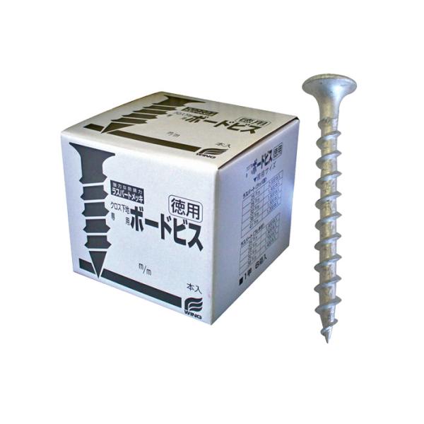 ボードビス ラッパ頭 3.8x32mm  徳用箱入り 1箱1800本入り 取寄品 ウイング 7527