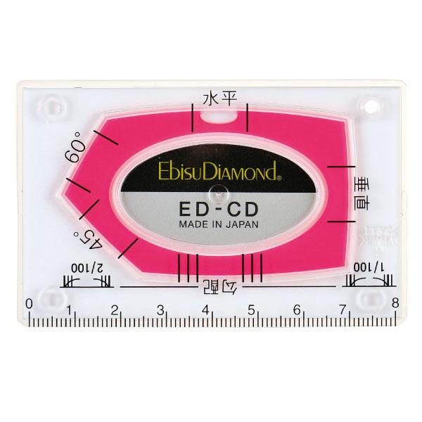 角度測定水平器 カードレベル 多用途用 5.5×54×86 ホワイト×レッド 取寄品 EBISU(エ...