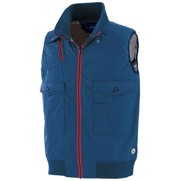 タスクフォース 中綿ベスト ブルーグレー Lサイズ 取寄品 大川被服 00104-C2