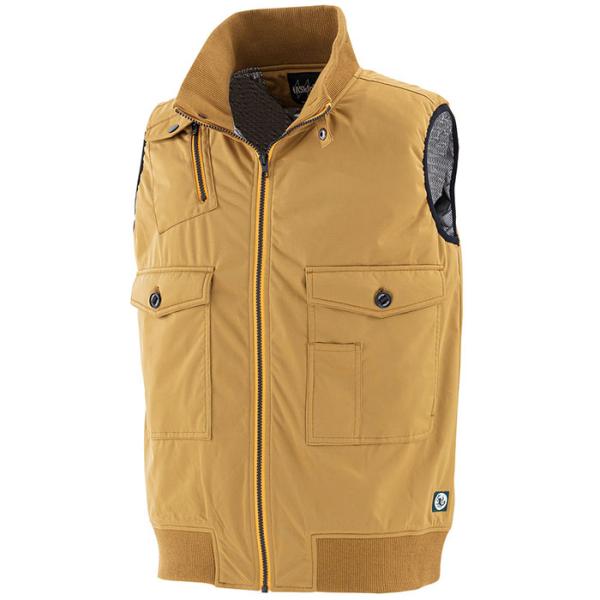 タスクフォース 中綿ベスト ベージュ XOサイズ 取寄品 大川被服 00104-C3
