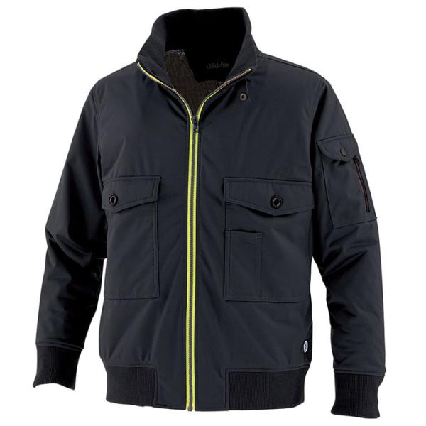 タスクフォース 中綿ブルゾン 黒 ELサイズ 取寄品 大川被服 00108-C1