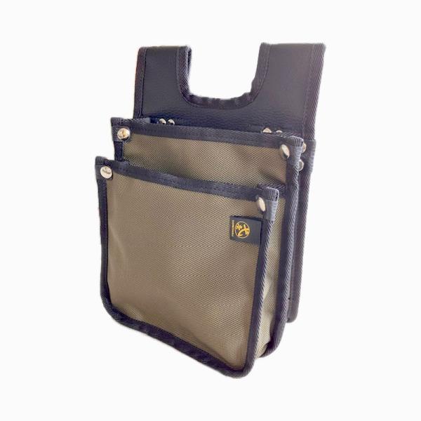 2段式 強化型腰袋 Next (高強度ナイロン製) 内ポケット無し カーキ 取寄品 鳶壱 NXT-N...