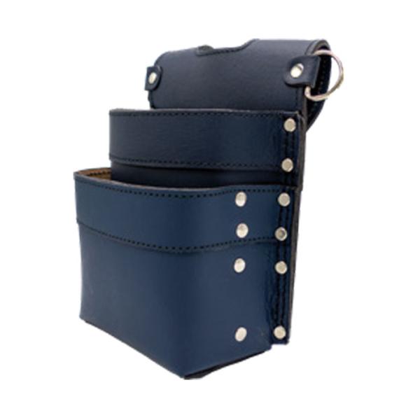 1枚革腰袋２段 Type-C 深藍 取寄品 鳶壱 LX-26-NB
