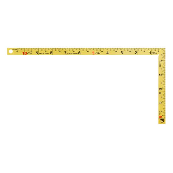 金鷲 金曲尺 30cm フラット3 併用目盛 (表1尺/裏30cm) 取寄品 新潟精機 FLAT3-...