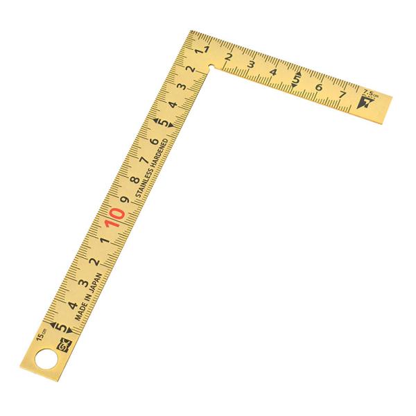 金鷲 金曲尺 15cm フラット1 快段目盛 取寄品 新潟精機 FLAT1-G15C