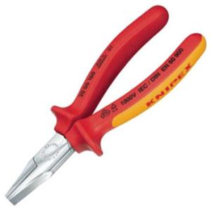 絶縁平ペンチ 1000V 口先の長さ30×長さ160mm KNIPEX(クニペックス) 2006-1...