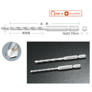 充電磁器タイル用ドリルビット TJタイプ 6....の詳細画像1